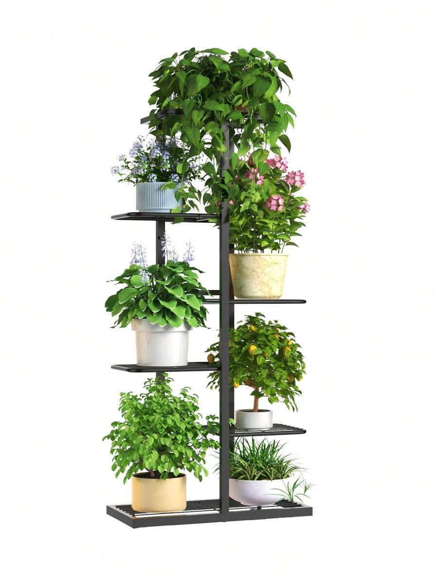 1pc Multi-Tier Plant Stand Metal Display Rack, adequado para sala de estar, decoração de jardim interno e exibição de presentes
