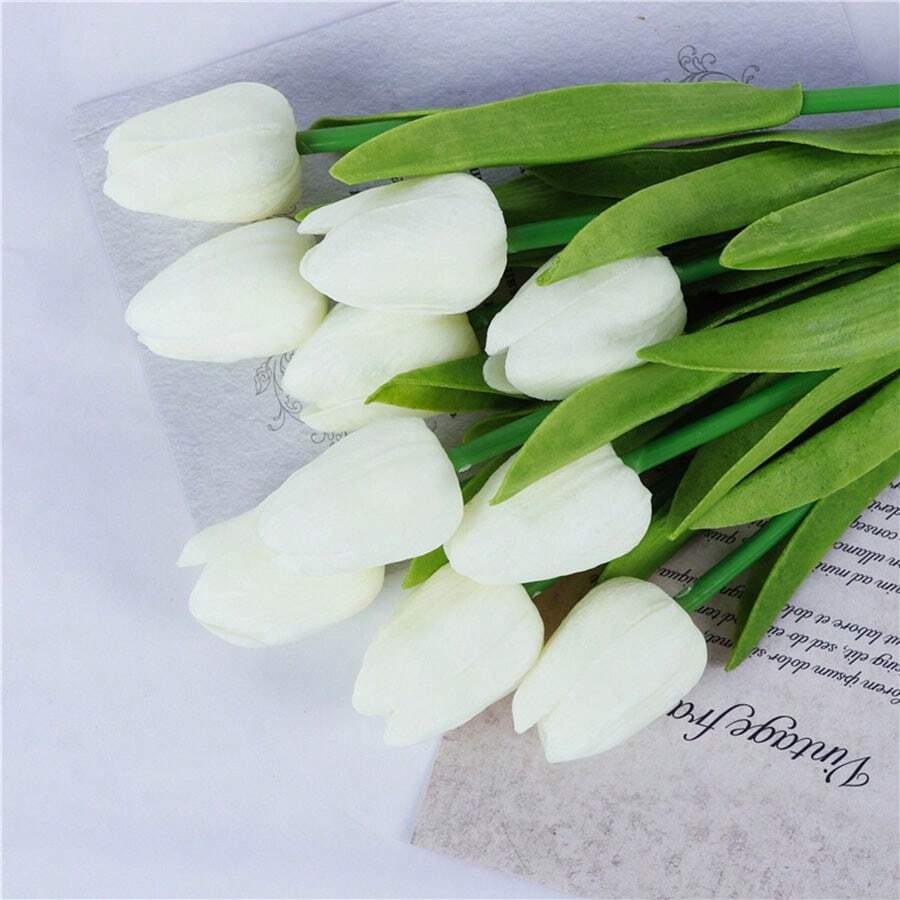 Bouquet de fleurs artificielles de tulipe, décoration pour le salon, arrangement floral de table