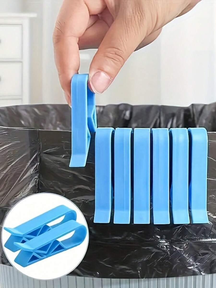 15pcs Blue Plastic Bin Holder - Anti-Slip Bin Holder, Divider Side Clip For Home And Office Organisation, Bin Holder