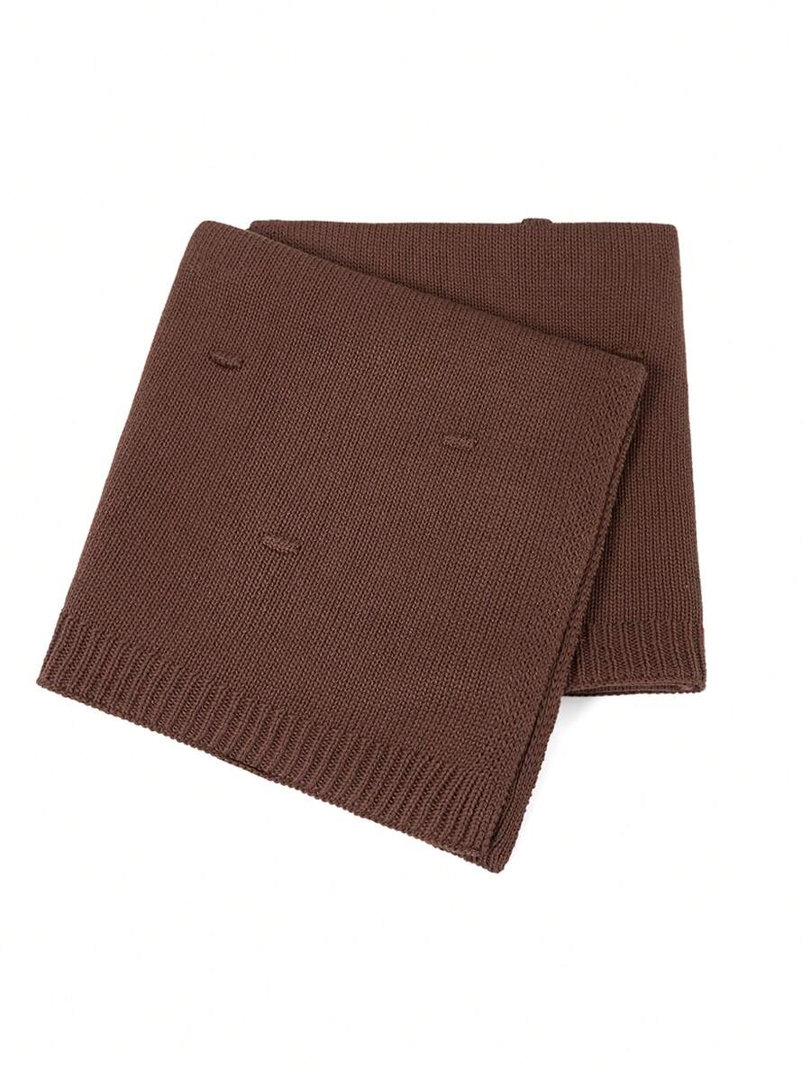 1 pieza de Manta tejida para recién nacidos 100% algodón, manta de regalo con diseño texturizado y minimalista, suave y adecuada para todas las estaciones