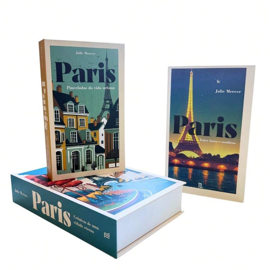 Kit 3un Caixa Porta Objetos Livro Decorativo Varias Estampas Luxo Moderno
