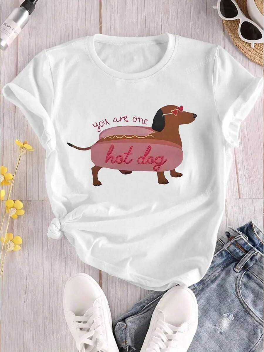 Casual Versatile Solid Color Round Neck Short Sleeve T-Shirt