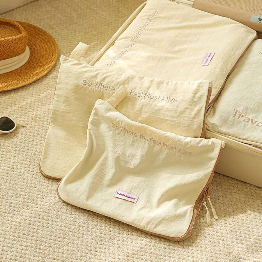 1pc Travel Storage Bag, Luggage Organizer Packing Cube, Portable Clothes Sorting Bag For Trip