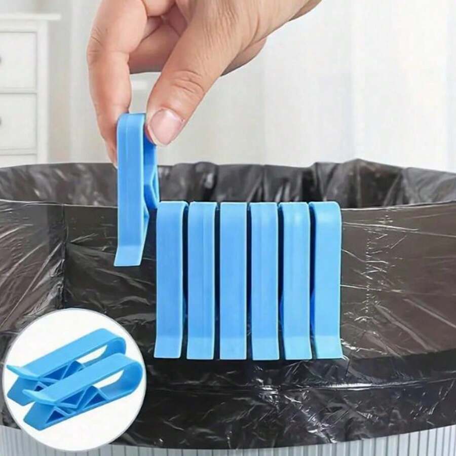 10/20pcs Trash Can Clips, Holder Rings For Garbage Bag Fixed Clip Home Use, Non-Slip Basket Edge Fixation Rings
