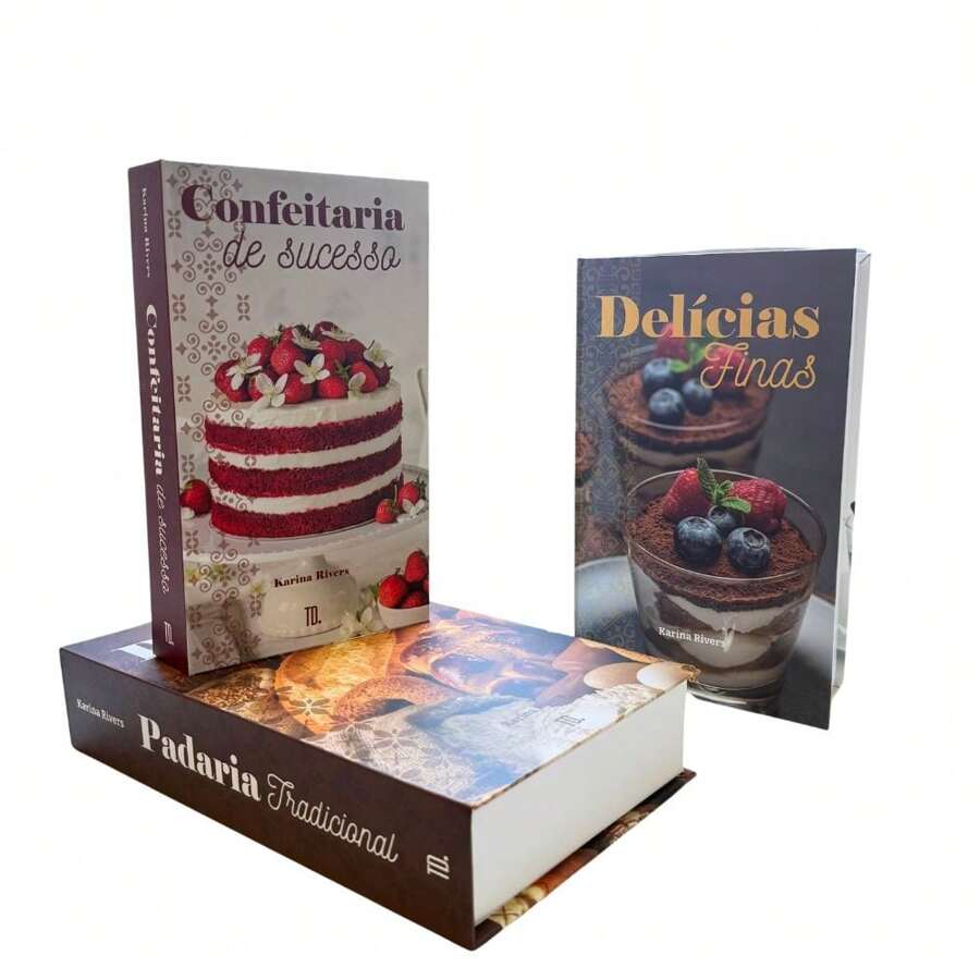 Kit 3un Caixa Porta Objetos Livro Decorativo Varias Estampas Luxo Moderno