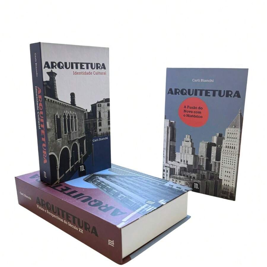Kit 3un Caixa Porta Objetos Livro Decorativo Varias Estampas Luxo Moderno
