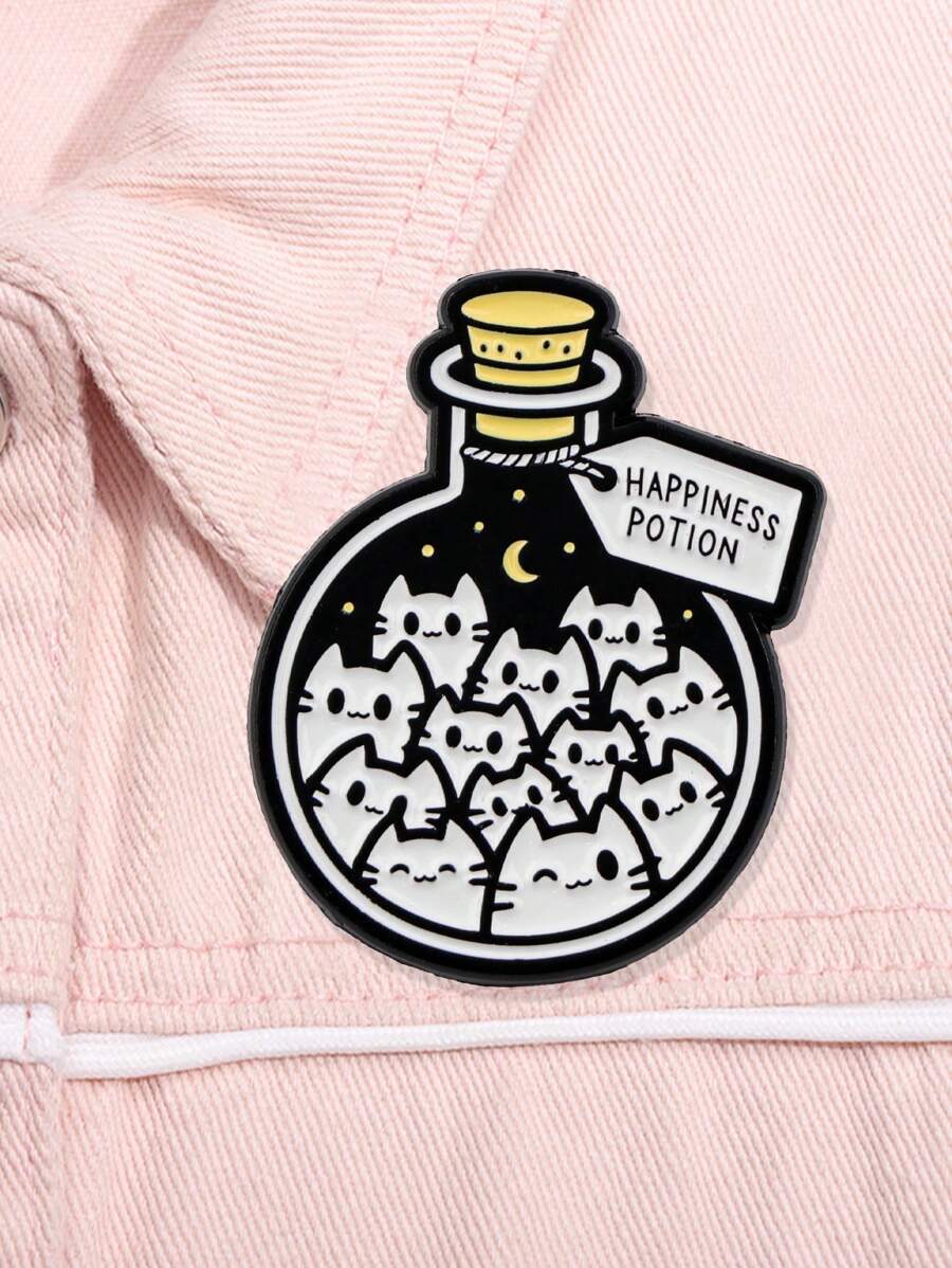 1 PIEZA Pasador de gatos lindos, insignias de anime de dibujos animados, broches para ropa, pin de esmalte, insignias de mujer, accesorios de joyería, regalos para amigos