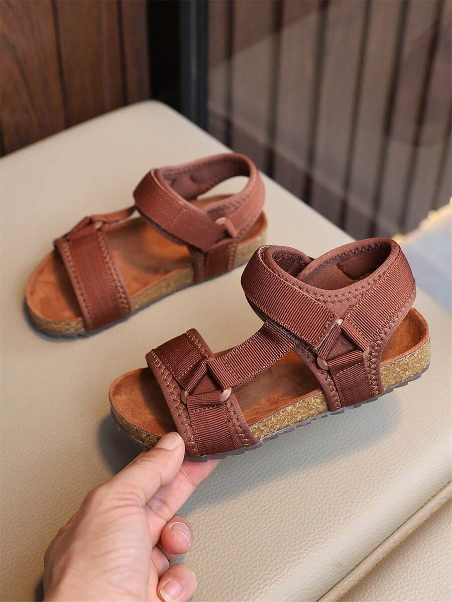 2025 Summer New Kids Shoes, Boys Casual Versatile Beach Sandals, Girls Woven Strap Minimalist Open Toe Sandals