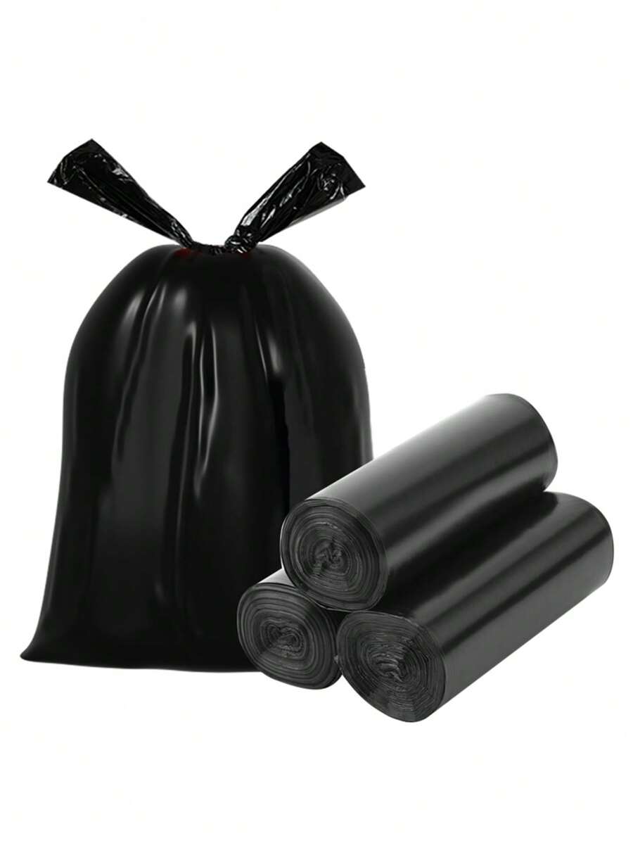 4 Gallon, 90pcs Black Trash Bags, Fit For Office, Living Room, Bathroom, Kitchen