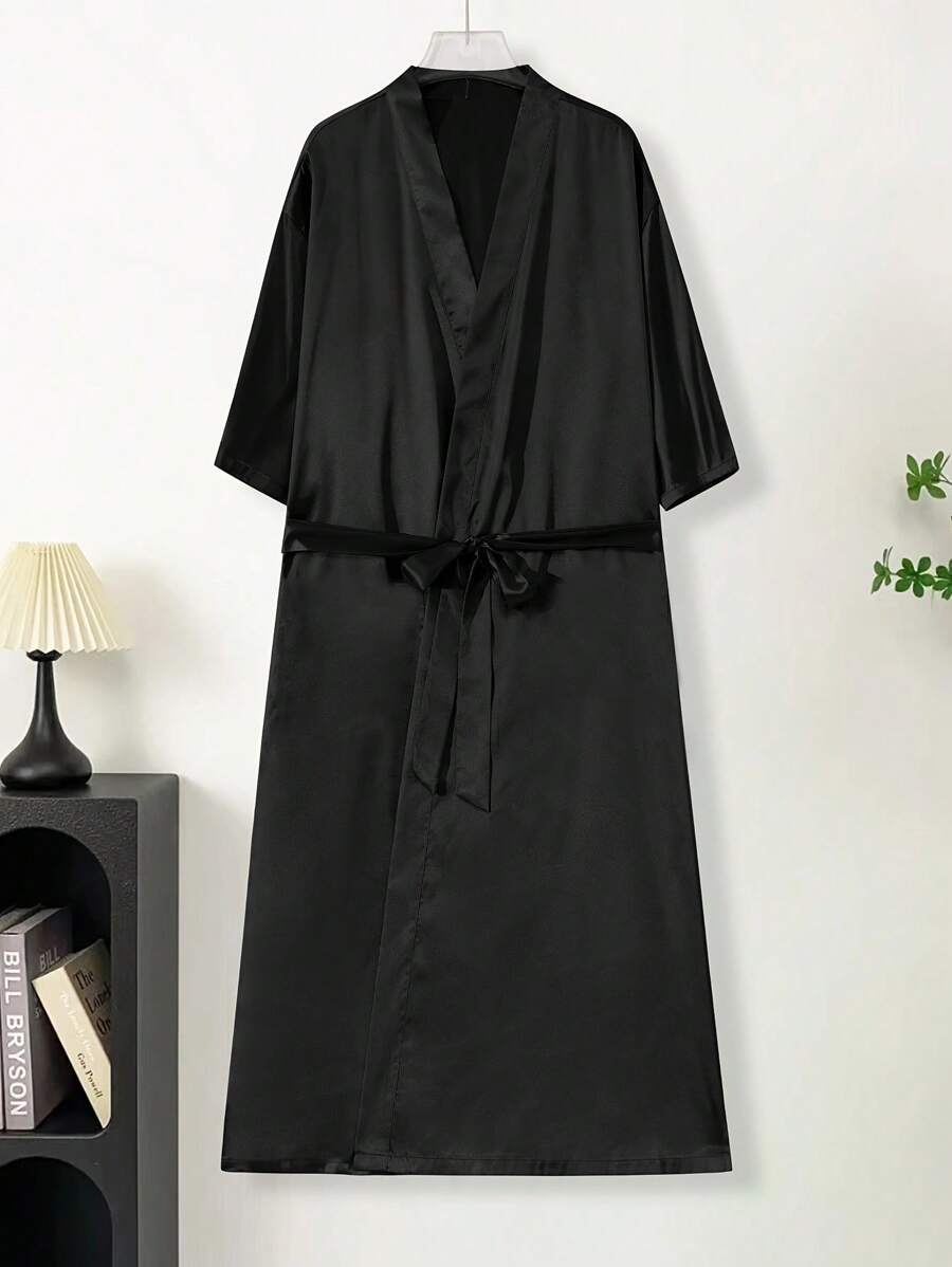 Plus Size Men's New Short Sleeve Robe
