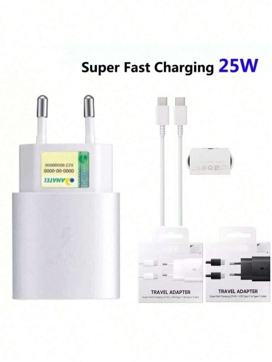 Carregador turbo 45w Travel Adapter Compatível com Modelos Compatível com Samsung TIPO C S20 S21 S22