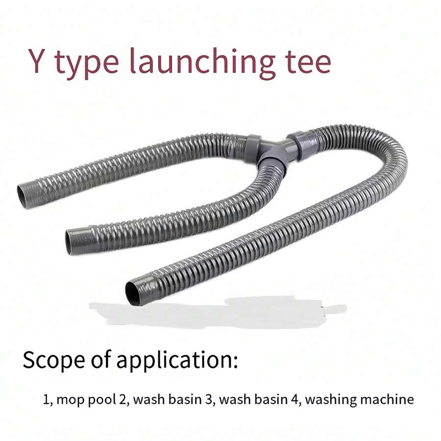 Wash Basin Drain Pipe, Double Basin Drain Pipe, Two-In-One Drain, Extended Drain Pipe, Three-Way Basin Drain Hose, Y-Type Three-Way Hose, Double Washing Machine, Mop Pool, Sink, Vegetable Basin, Basin Drain Pipe, Extended Deodorizing Drain Pipe