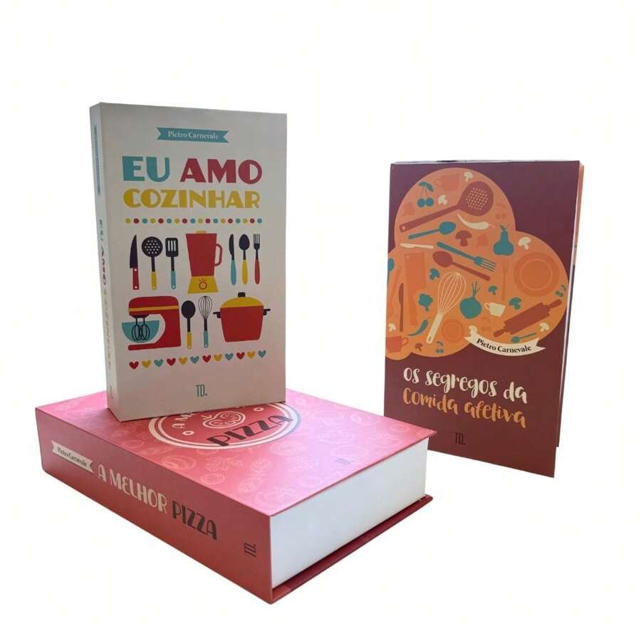 Kit 3un Caixa Porta Objetos Livro Decorativo Varias Estampas Luxo Moderno