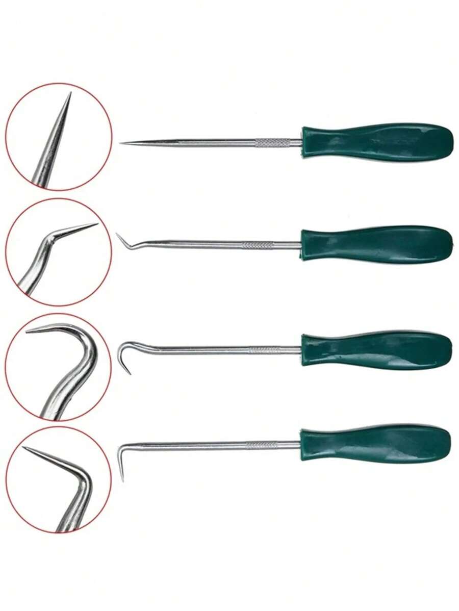Car Oil Seal Screwdriver Set With 4 O-Rings, Sealing Gasket Puller, Disassembly Tool, Pickaxe Hook Tool, Car Maintenance Tool, Lightweight, Convenient And Practical