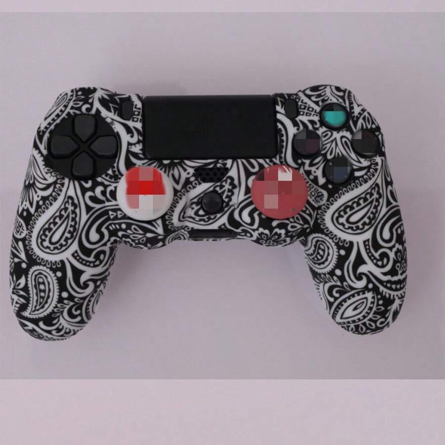 1 pieza Funda para control de PS4, diseño impreso por transferencia de agua, antipolvo, antideslizante, antirrayas, regalo perfecto