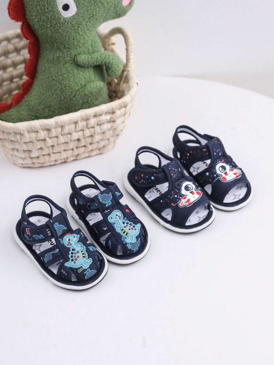 GENGASUN 1 pieza Zapatos de lona redondos con diseño de dibujos animados de bebé con chillido