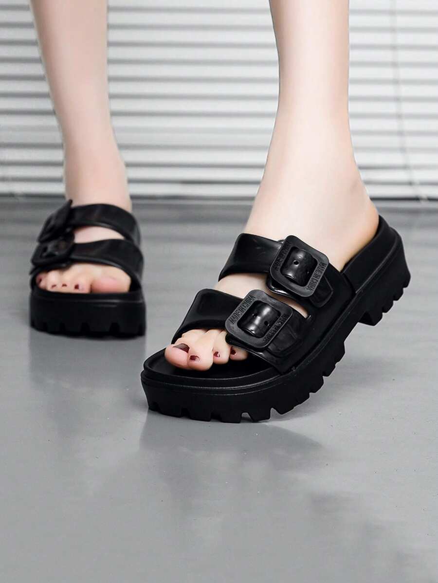 1 par de sandalias ligeras y cómodas de moda casual para niñas, aptas para el verano