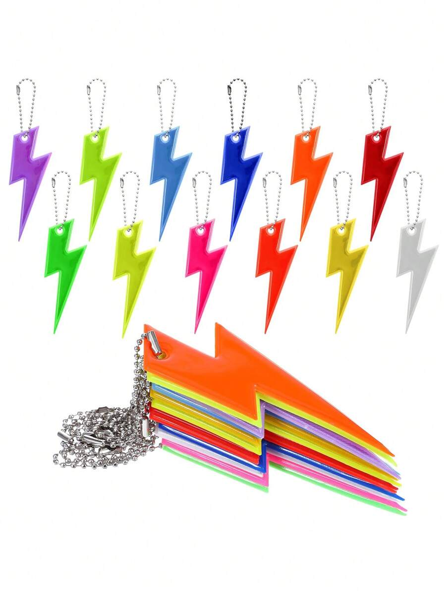 1/5/10/15/20/30PCS PVC Reflective Star Keychains, Reflective Pentagon Star Pendant, Night Reflector Tags Keychain Glowing Clips, Backpack Decor Reflective Strips, Men Night Double-Sided Safety Reflective Pendant Key Ring Backpack Accessories, New Years Valentine's Day Holiday Gifts(Random Color)