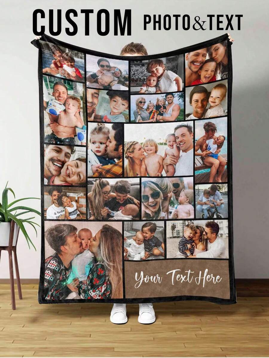 1 pieza Manta personalizada, mantas personalizadas con talla grande de 10 imágenes, mantas suaves y acogedoras personalizadas, regalo personalizado, manta personalizada como regalo de cumpleaños, transpirable, ligera, lavable, linda, amorosa, cálida, acogedora, suave, cómoda, simple, personalizada, única, para él, para ella, novio, novia, papá, mamá, familia, amigos, cama, coche, dormitorio, sala de té, sala de estar, sofá, para oficina, transpirable, ligera, lavable, divertida, linda, amorosa, suave, cómoda, elegante, simple, personalizada, única, regalos ideales para él, regalos ideales para ella, él, ella, novio, novia, papá, mamá, familia, amigos, para aniversarios, para el Día de la Madre, para cumpleaños, para el Día de San Valentín, para graduación, para el Día del Padre, para bodas, para inauguración de la casa, sofá, cama, coche, sala de té, dormitorio, baño, sala de estar, comedor