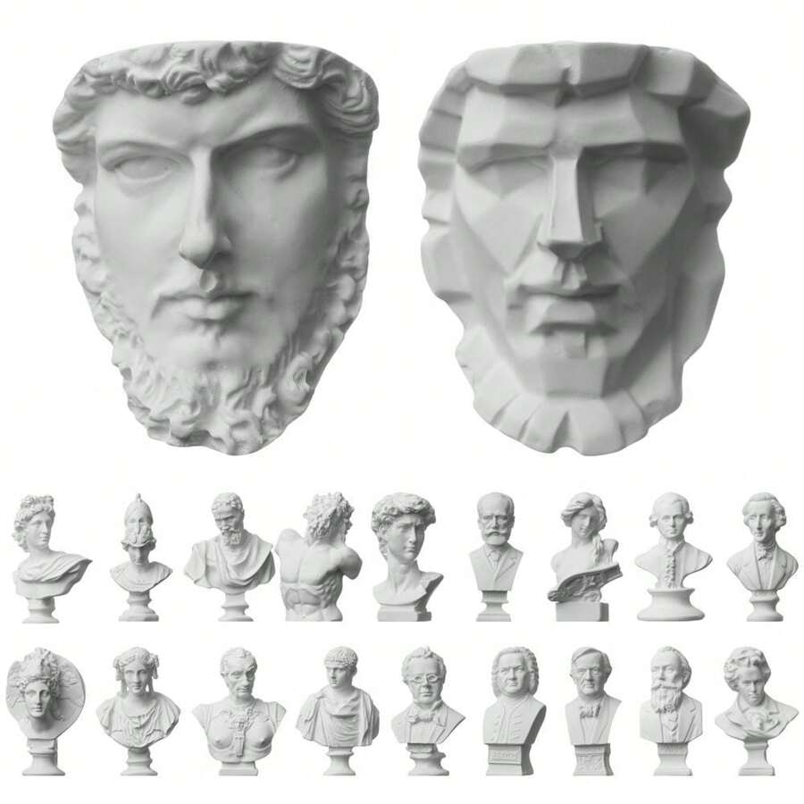 Minifiguur Beroemdheden Huisdecoratie Tekenen Oefening Gipsbeeld Beroemde Sculptuur Gipsbuste Portretten Griekse Mythologie