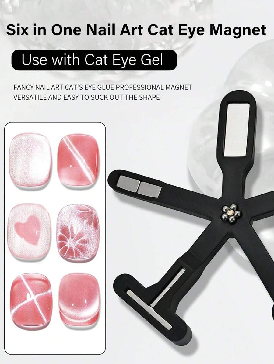 2025 6-In-1 Pentagram Magnetic Cat Eye Gel Tool | Salon-Grade Adjustable Poles For Holographic/Glitter/Gradient Effects (Hypoallergenic Titanium Core)