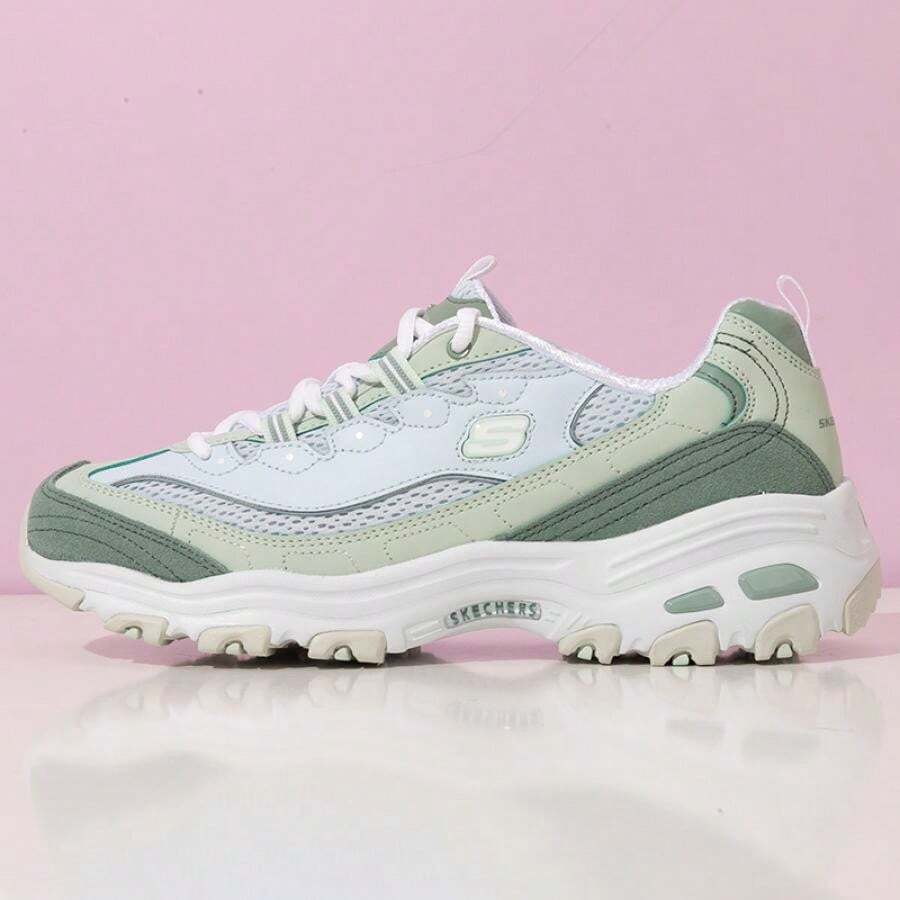 Skechers D'LITES Series Dames Sneakers, Lichtgewicht Casual Vintage Chunky Sneakers, Ademend Voor Woon-werkverkeer, 896209-SAGE
