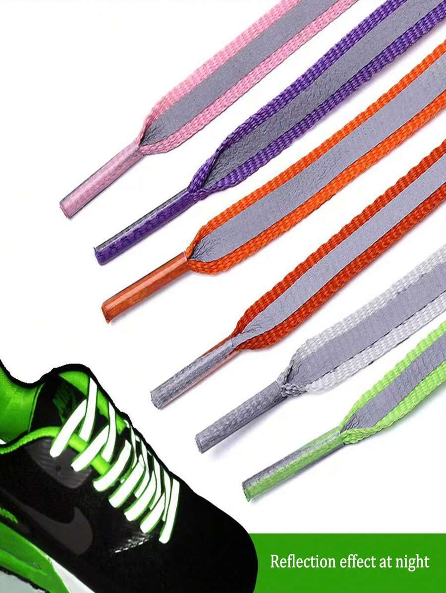 Unisex Buty sportowe Trampki Sznurowadła Płaskie Świecące Odblaskowe Sznurowadła, Modne i Wyjątkowe