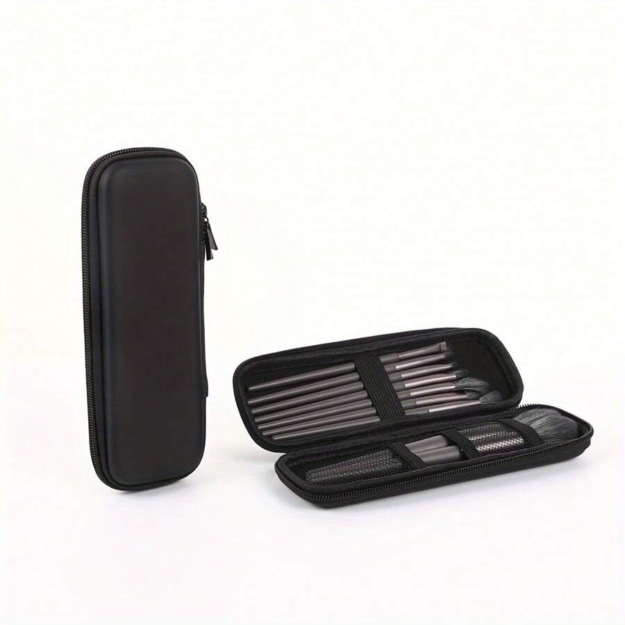 1pc Portable Rectangular EVA Material Black Storage Box, Makeup Cosmetic Organizer, Pencil Pen Eraser Stationery Box, High-Quality EVA Pencil Case For Office And School Supplies