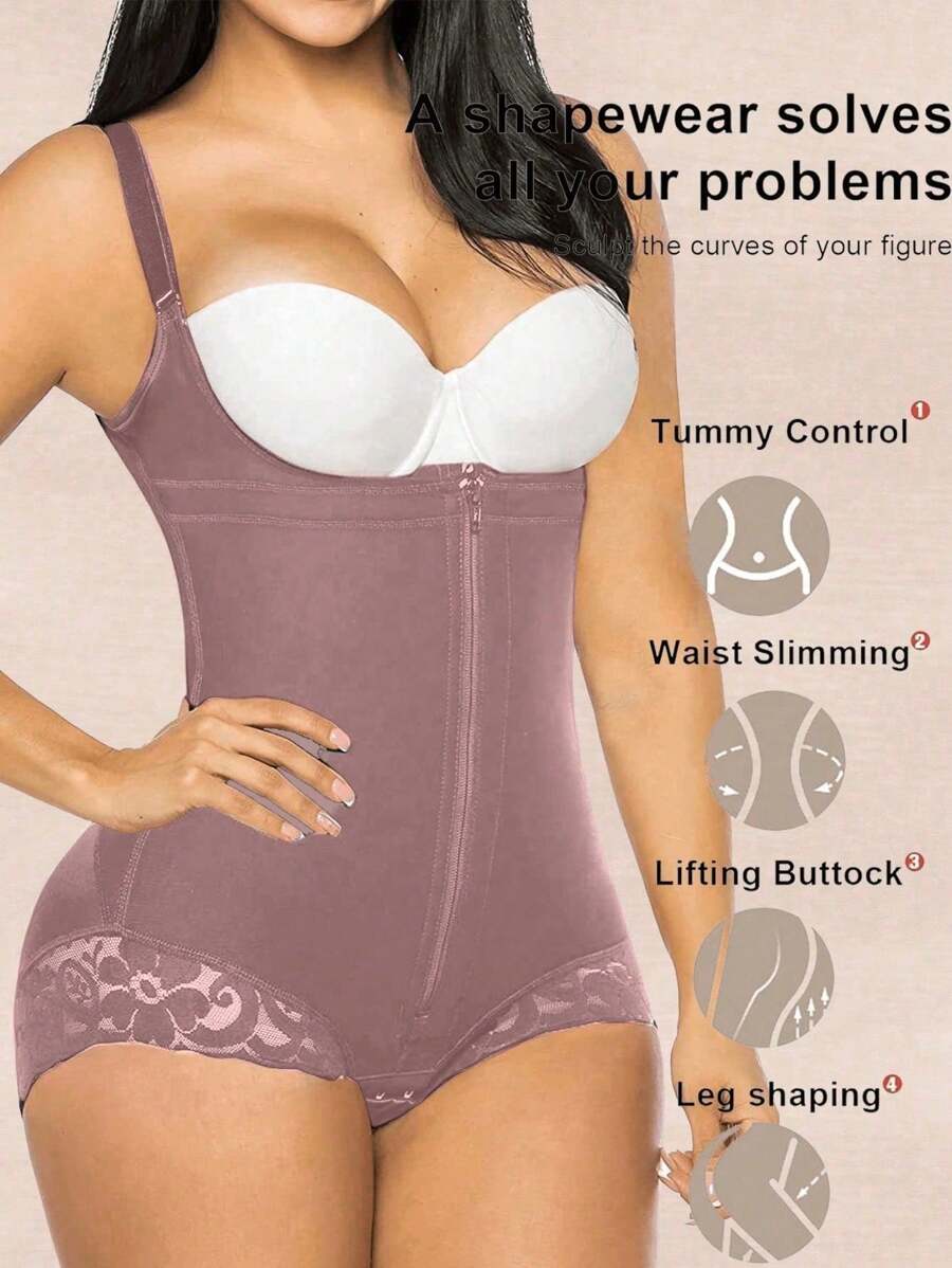 1 Pc Fajas Colombianas Shapewear For Women Postpartum Tummy Control Body Shaper Butt Lifter Bodysuit