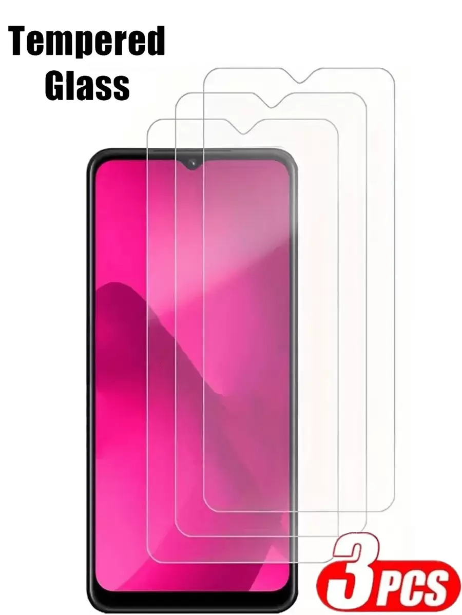 3Pcs Tempered Glass Screen Protector Compatible With T-Mobile REVVL, 9H Hardness Shatterproof Sensitive Touch HD Clear Bubble Free Case Friendly Compatible With T Phone