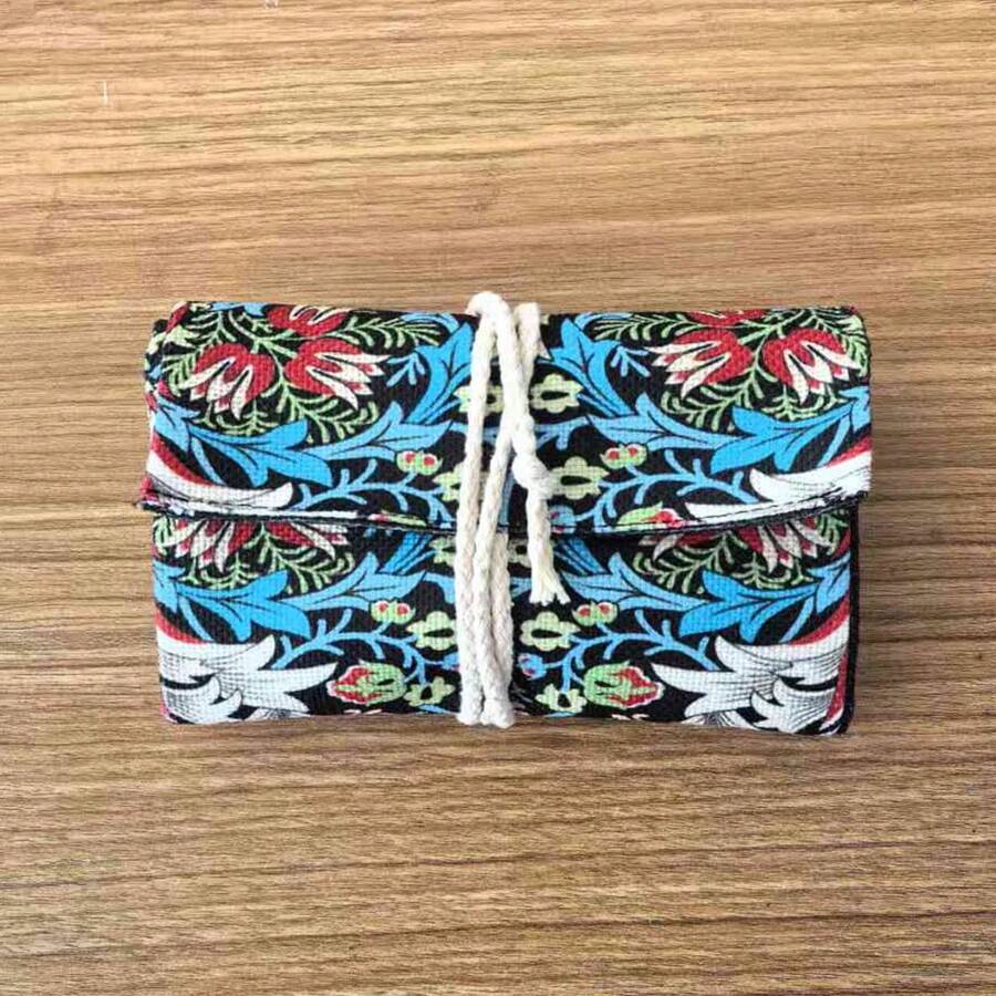 1pc Vibrant Floral & Plants Tarot Wrap Pouch Bag Jewelry Storage Bag Tarot Tablecloth Altar Cloth Oracle Angel Card Rune Wrap Pouch Bag Divination Witchcraft Astrology Supplies
