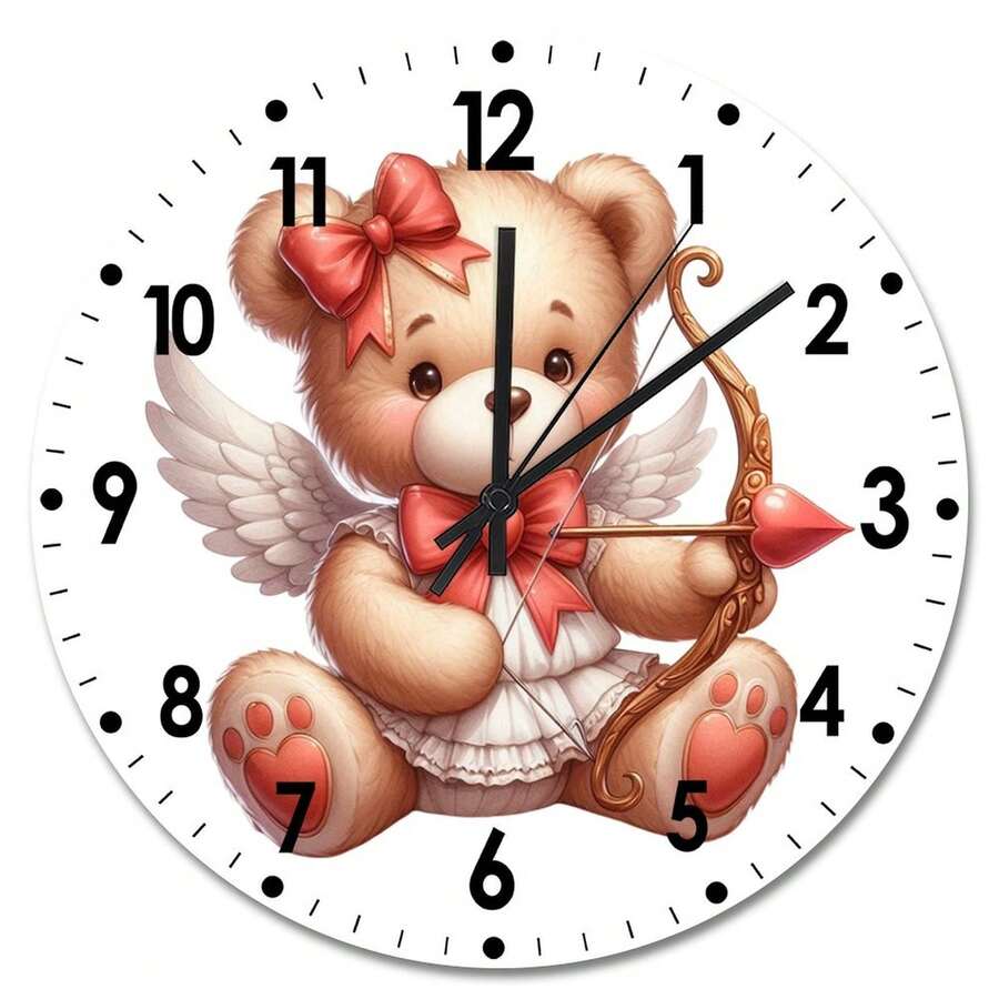 Weddings Teddy, Abstract Wall Clock, Bedroom Wall Decor, Home Decor And Accessories, Great Gift Idea For Men