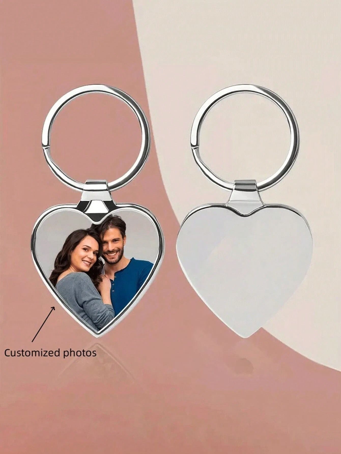 1 PC Aangepaste Gepersonaliseerde Foto Sleutelhanger, Aangepaste Sleutelhanger Met Foto's, Aangepaste Cadeaus Voor Hem, Vakantiecadeaus, Familiecadeaus, Voor Vrouwen Mannen Meisjes, Voor Vaderdag, Voor Afstuderen, Voor Bruiloften, Voor Housewarming Kantoor, School, Thuis, Valentijnsdag