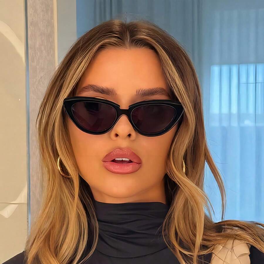 Women's Cat-Eye Sunglasses Anti-UV Sunglasses, Fashionable Luxury Sunglasses For European And American Markets