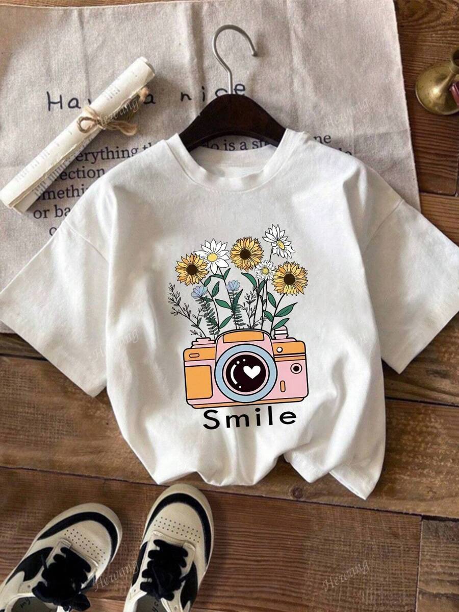 Women's Casual Short Sleeve Round Neck T-Shirt