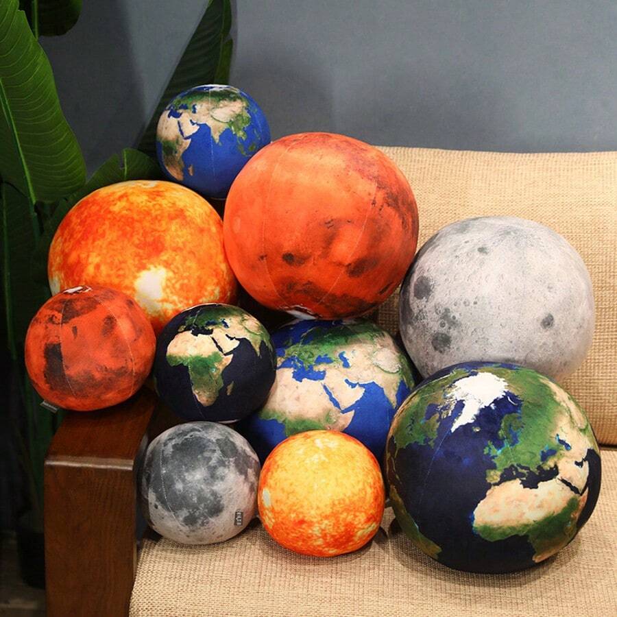 Creative Simulation Earth Moon Planet Solar System Cosmic Pillow Eight Planets Spherical Sofa Home Decoration Cushion Decoration Company Shooting Props Activities Gifts (Due To Mass Production Of Fabric, There Will Be A Slight Color Difference, The Physical And Promotional Pictures Close)