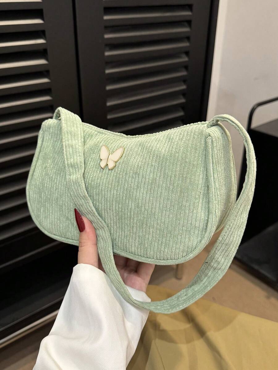 Solid Color Casual Lightweight Luxury Shoulder Bag, Suitable For Women Spring/Summer Daily Commute