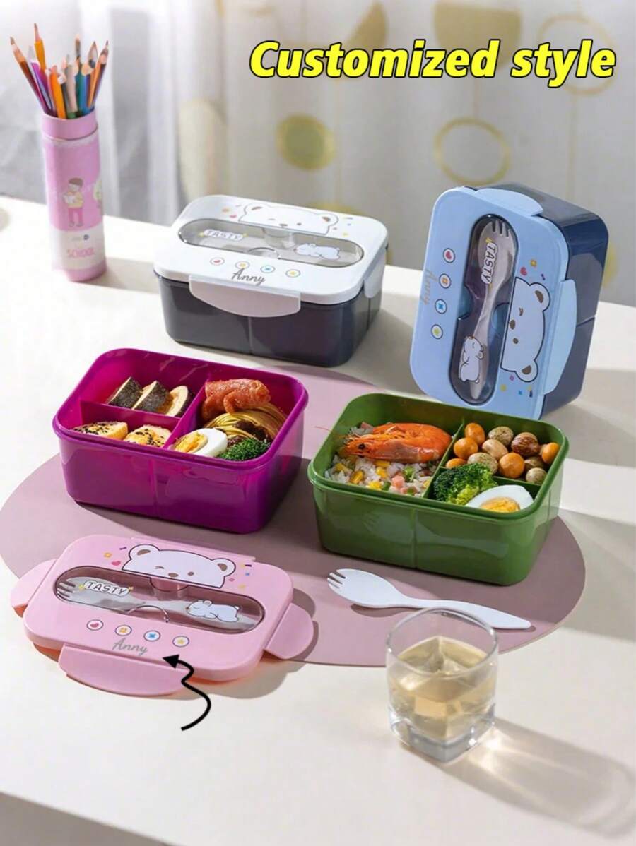 Custom High-Quality Takeout Portable Lunch Box, Plastic Bento Lunch Box, Large Capacity Lunch Box, Outdoor Lunch Box, Stylish Takeout Portable Meal Box