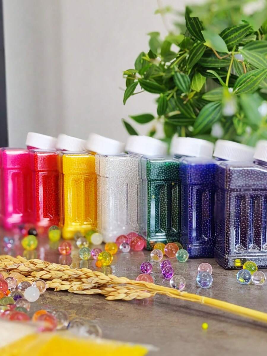 40000pcs Water Absorbing Gel Beads/Bubble Beads, With A Diameter Of 1-2mm Before Water Absorption, Can Expand To A Diameter Of 7-8mm After Water Absorption, Can Keep Water For A Long Time, And Can Be Used For Vase Filling And Soilless Cultivation, As Well As Christmas, Halloween, Thanksgiving Decoration, Wedding Center Decoration Gifts Birthday Graduation