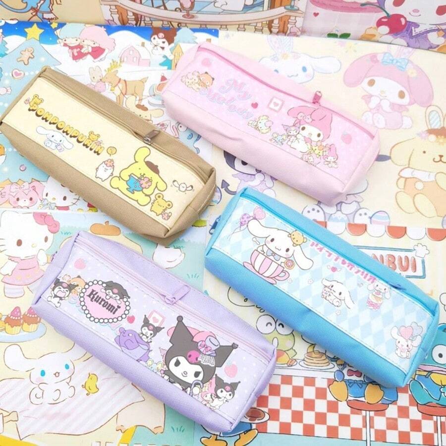 Sanrio 1pc.Sanrio Pencil Case, Kuromi Melody, Large Capacity, Highly Attractive Cartoon, Cute