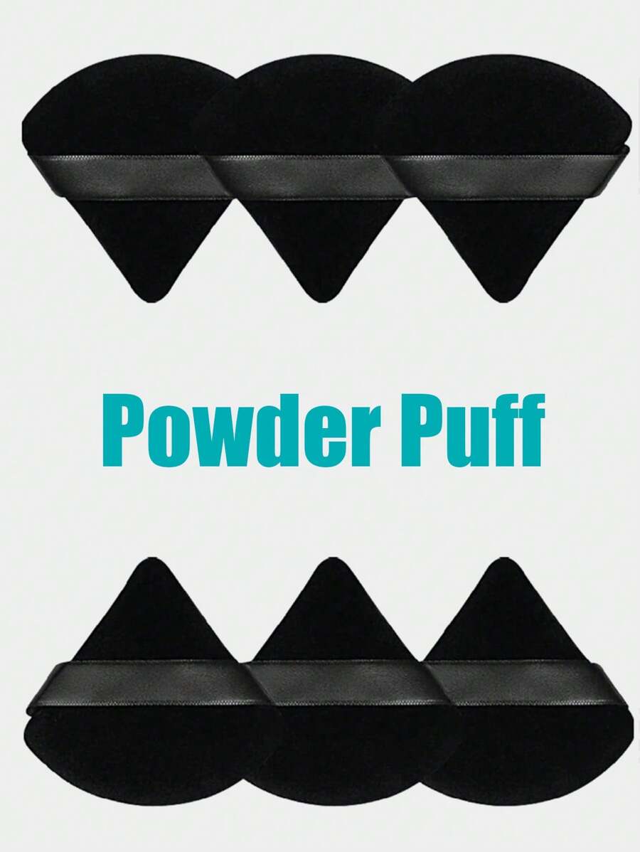 1/3/6/36pcs Triangle Power Puffs, Dry Powder Puff, Makeup Sponges, Double-Sided Velvety Makeup Tools