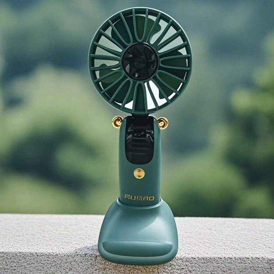 USB Rechargeable Silent Fan For Summer Gift, Multipurpose 6-Speed Handheld Fan With Display, Summer Cooling,Portable 180-Degree Foldable, With Cell Phone Holder Function,With Aromatherapy Function, Suitable For Office, Outdoor Travel, Family Daily.