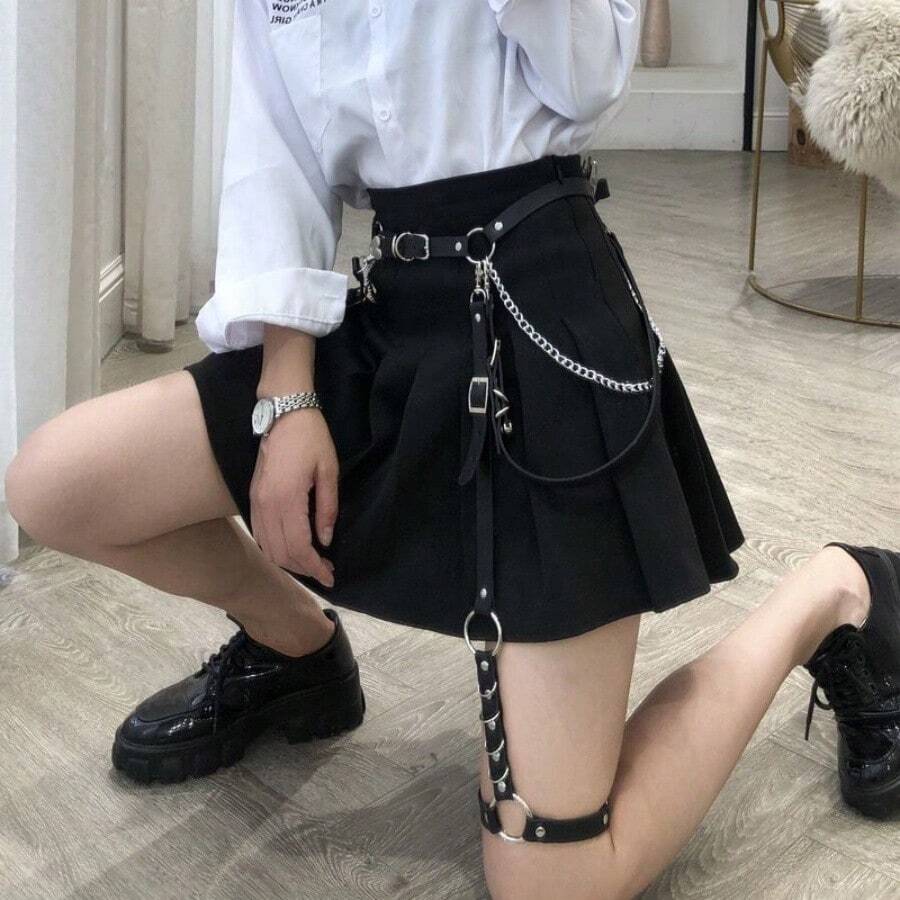 1pc Gothic Style Decorative Chain Waist Belt Dress, Fashionable & Versatile, Suitable For Holidays, Parties, Performances, Valentine's Day Gift, Daily & Festive Occasions