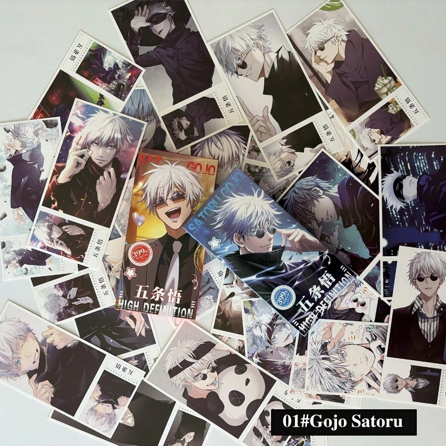 Jujutsu Kaisen 399pcs Jujutsu Kaisen High-Definition Postcards, Cartoon Stickers, Gojo Satoru Transparent Cards, Colorful Stickers, Planner Stickers, Gift For Friends & Students, Anime Cards Collection,Back To School,School Supplies