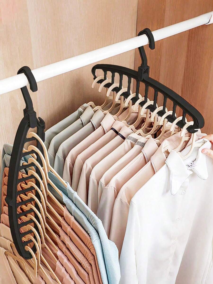 1 pièce/2 pièces/4 pièces/6 pièces Cintres de chemise économisant l'espace, organisateurs de placard pour manteaux, cintres de garde-robe pour vêtements, conception robuste et compacte, facile à utiliser, idéal pour les dortoirs universitaires et les petits appartements