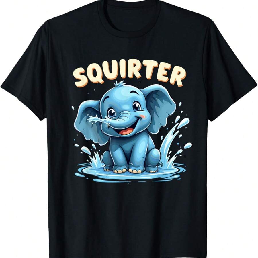 Inappropriate Funny Squirter Embarsing For Women Elephant T-Shirt