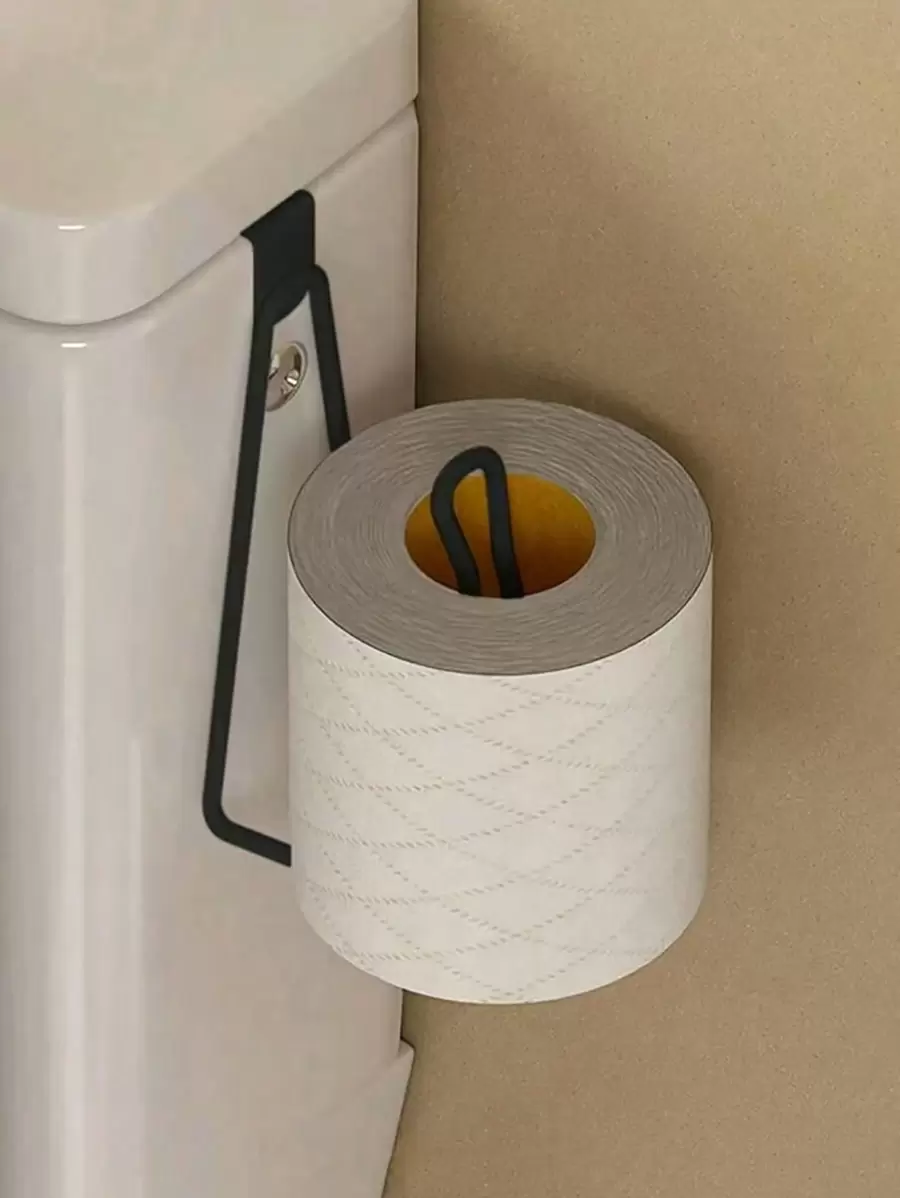 1 pieza Soporte de pared para papel higiénico, dispensador de papel higiénico, estante para toallas de papel en la puerta del gabinete del baño sin perforaciones, estante para zapatos, estante para secar zapatos