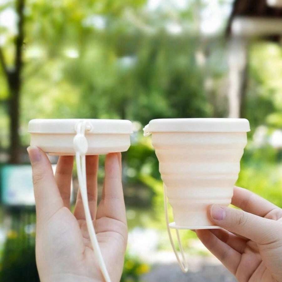 1pc draagbare opvouwbare waterbeker, siliconen opvouwbare beker voor reizen, kamperen in de buitenlucht,