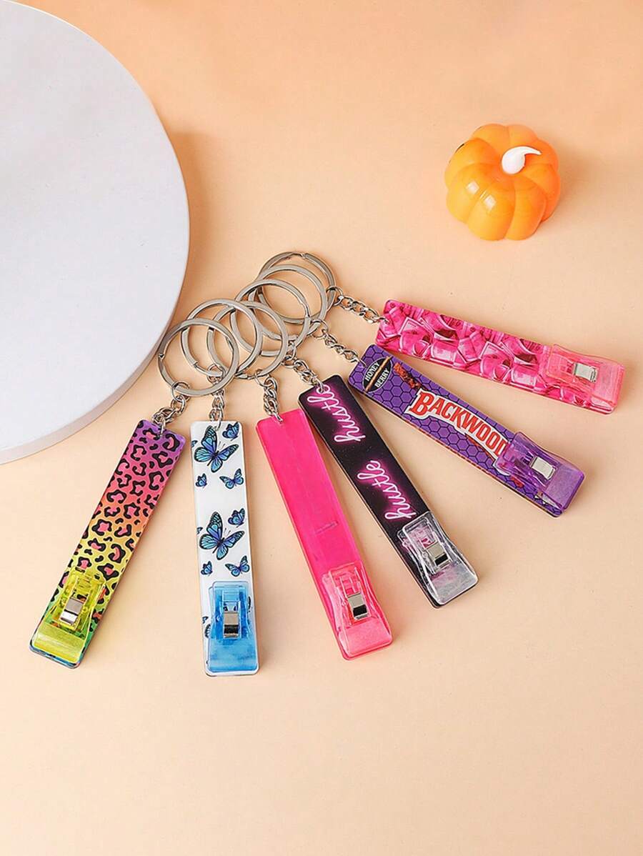 1 Pc Ladies Spike Card Holder Anti-Touch, ATM Contactless Card Grabber Keychain Pendant Functional Women Bag Pendant Accessories, Different Patterns, Pointed Credit Card Grabber, Acrylic Debit Card Bank Card Puller Keychain, DIY Keychain Bag Pendant For Girls Women Cute Plastic Atm Card Holder