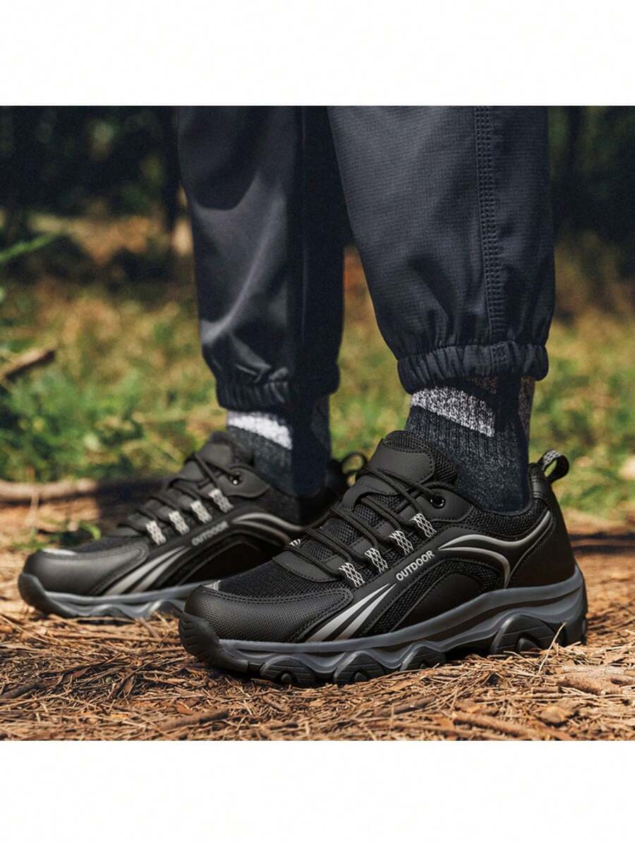 Men's Low-Top Outdoor Camping Sports Shoes, Breathable Casual Comfortable Hiking Trekking Workwear Sneakers